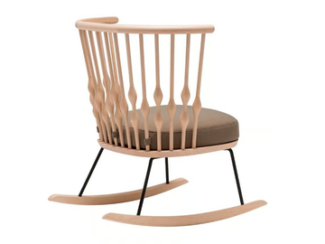 NUB BU1455 - Rocking beech easy chair with integrated cushion by Andreu World - view 3